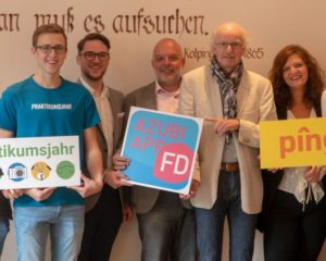 Die Veranstalter des 1. Fuldaer Nachwuchsabend – Praktikumsjahr, die FD Azubi-App und Pings – der Azubikampus; Foto: Praktikumsjahr