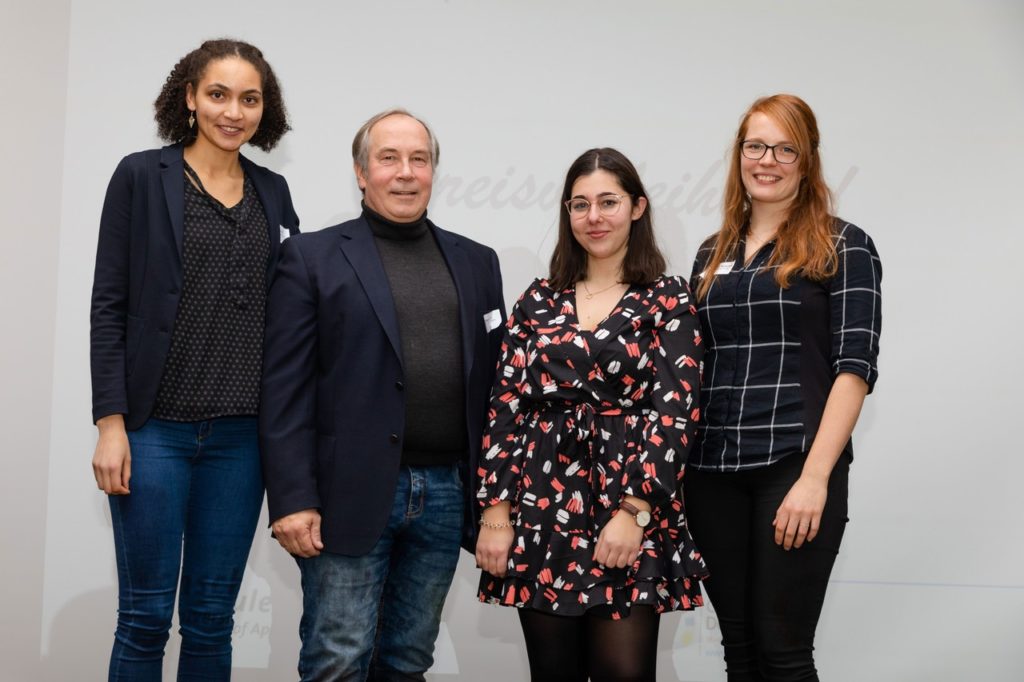 Das Gewinnerteam: (von links) Temidire Heil, Harald Wartini, Laura-Marie Ritter, Ronja Maren Helmchen